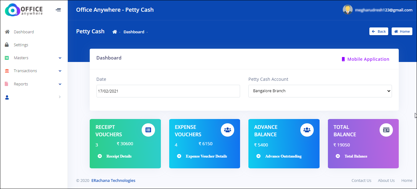Petty Cash Software | Dashboard and Reports