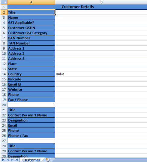View Party Details Template in GST Billing Software