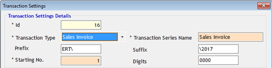 Transaction Prefix and Suffix in GST Billing Software