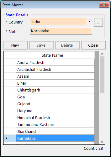 State Master in Payroll