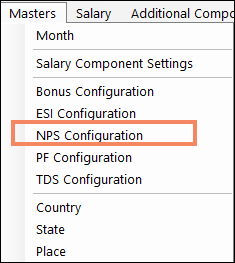 Configure NPS in Payroll