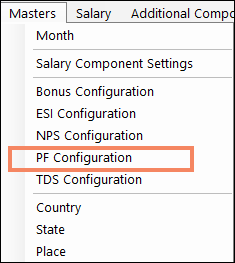 Configure PF in Payroll